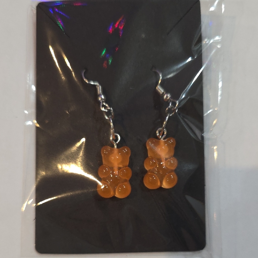 Orange Gummy Bear Earrings